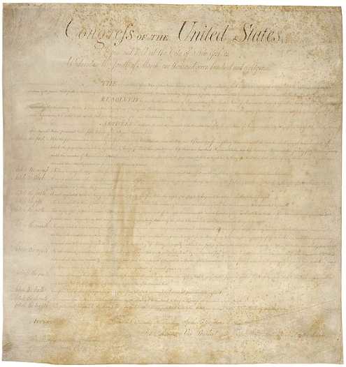 The US Bill of Rights 