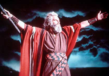 Moses Parting the Red Sea in The Ten Commandments